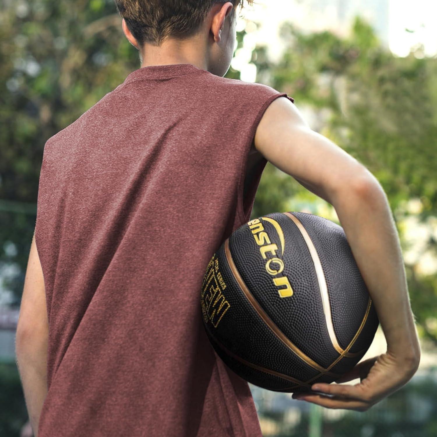 Basketball Größe 7 mit Pumpe, Outdoor Basketbälle, Anti-Rutsch & Grip