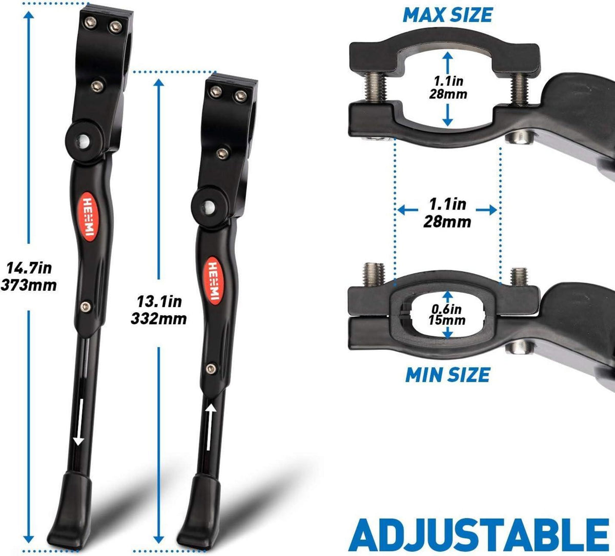Fahrradständer 24-28 Zoll Höhenverstellbar Universal Seitenständer Aluminiumlegierung