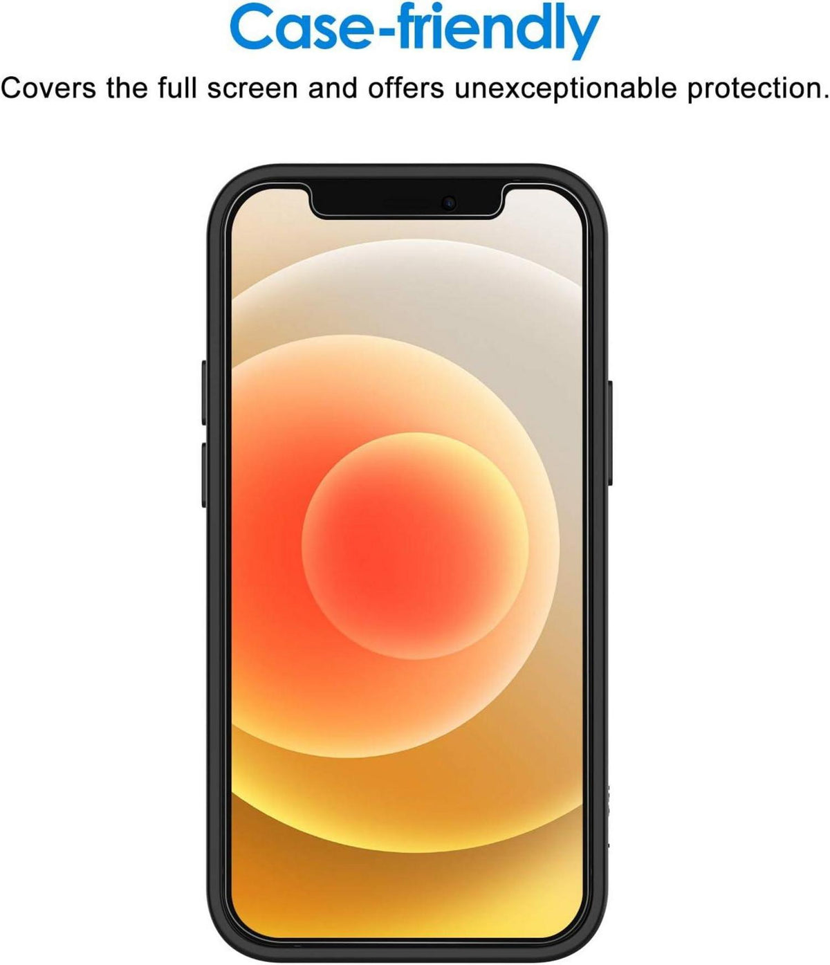 Displayschutzfolie für iPhone 12 Pro 6,1 Zoll, Panzerglas 2 Stück