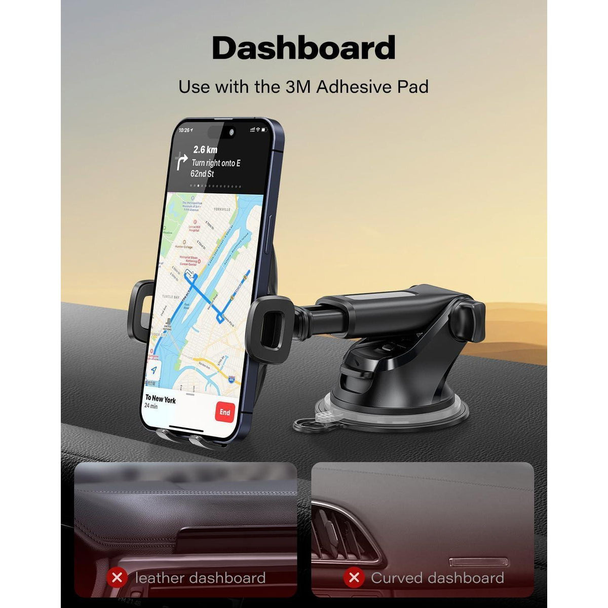 Handyhalterung Auto 360° Saugnapf für iPhone & Samsung
