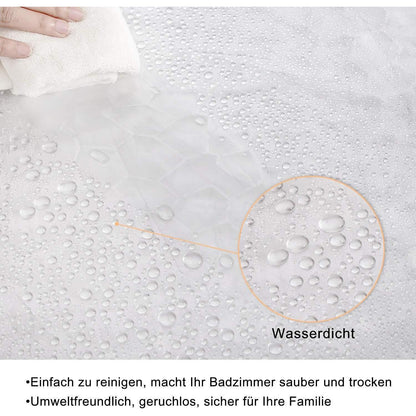 Duschvorhang Anti-Schimmel 3D Kubisch Transparent EVA 180x180cm