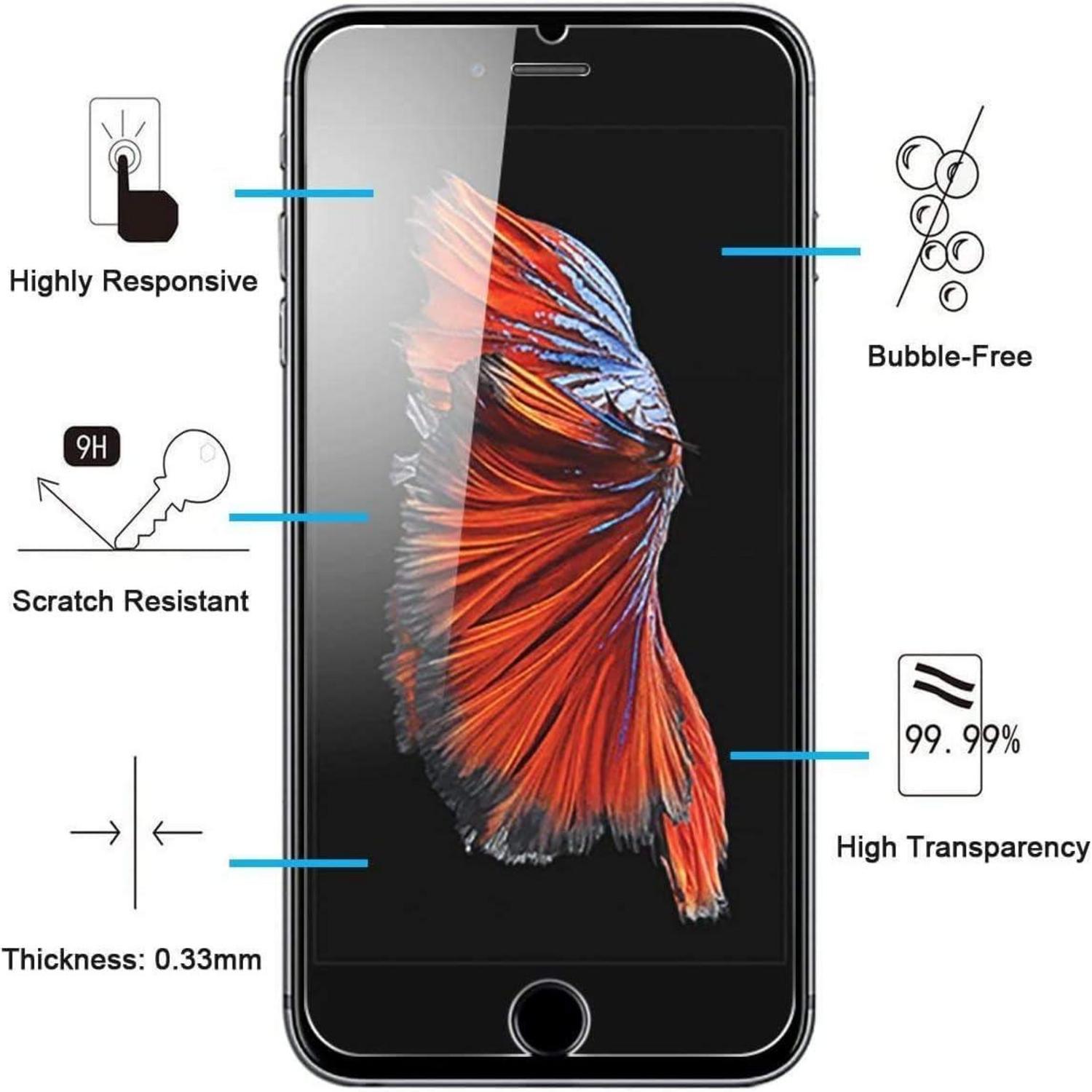 Panzer Schutz Glas für iPhone 6 6s 9H Härte 0.33mm HD