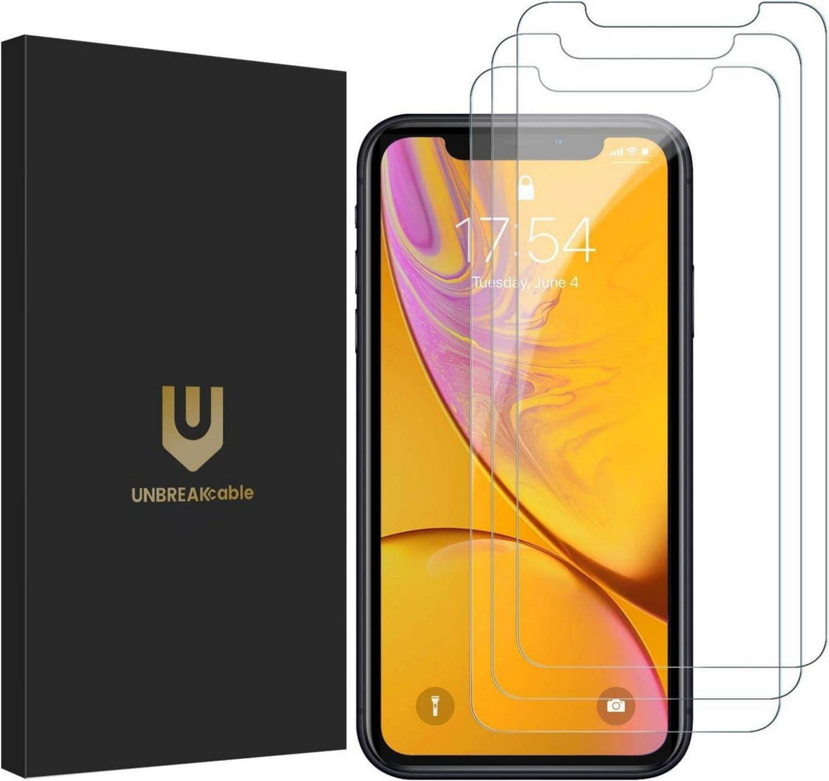 Schutzfolie für iPhone 11 & XR 2.5D 9H Displayschutz 3er Pack