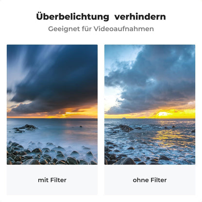 72mm Slim variabler ND Filter ND8-128 für Bewegungsunschärfe