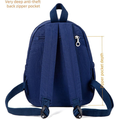 Damen Mini Rucksack Blau Leicht & Geräumig für Alltag & Reisen