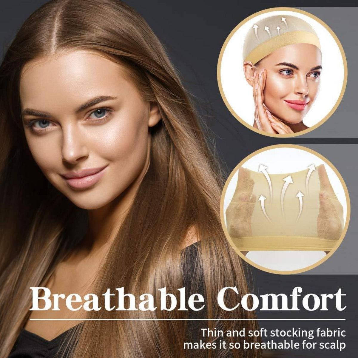 Perückennetz Haarnetz 12 Stück Beige Nylon Wig Caps Wig Zubehör