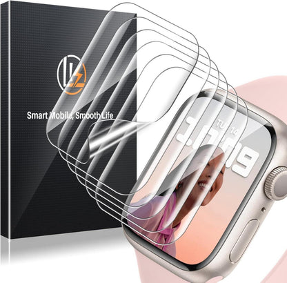 Schutzfolie für Apple Watch Series 8/7 SE 2/6/5/4 45mm 44mm Set 6stk