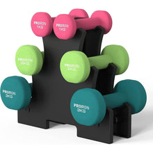 PROIRON Neopren Kurzhantelset 2er-Set 6 Farben 1+2+3 kg Gym