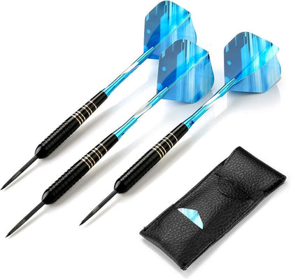 Professionelle Dartpfeile Set 3er 23g blau Steel Tip Darts