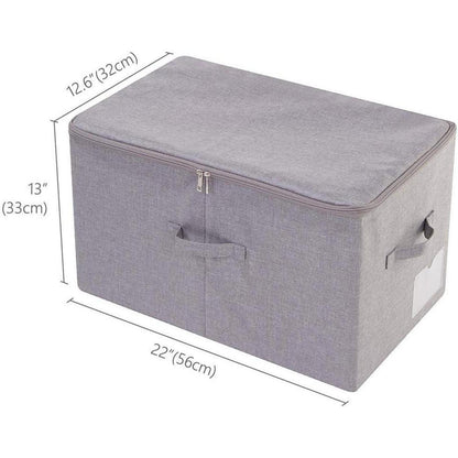 Aufbewahrungsbox für Winterkleidung mit Deckel, dunkelgrau, 56x32x33cm