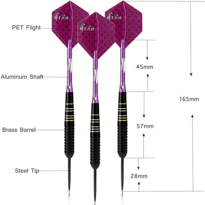 Dartpfeile Set Profi Steeldarts Turnier 23g Steel Tip Darts