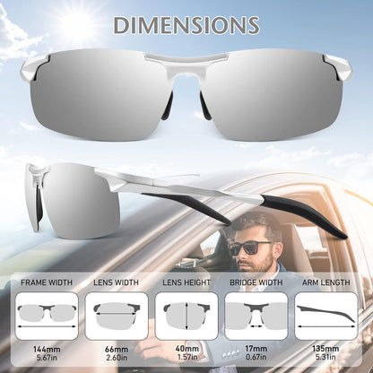 Herren Sport Sonnenbrille polarisiert UV400 verspiegelt ultraleicht
