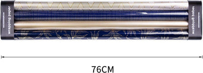 Geschenkpapierrolle Gold Navy Print Linien Geburtstag Urlaub Vatertag