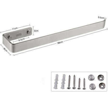 Edelstahl Handtuchhalter gebürstet, Wand- & Schrankmontage, 38cm