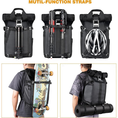 Wasserdichter Kamerarucksack mit Laptopfach & Stativhalterung