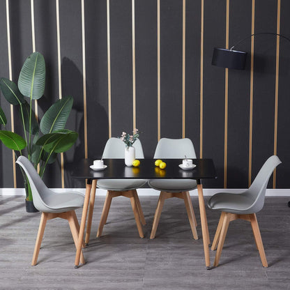 Rechteckiger Esstisch Schwarz – Modern & Skandinavisch 110x70cm