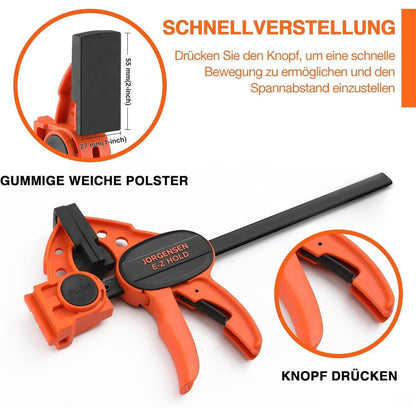 Einhandzwingen Set 4 Stück 150/420mm Profi Schraubzwingen