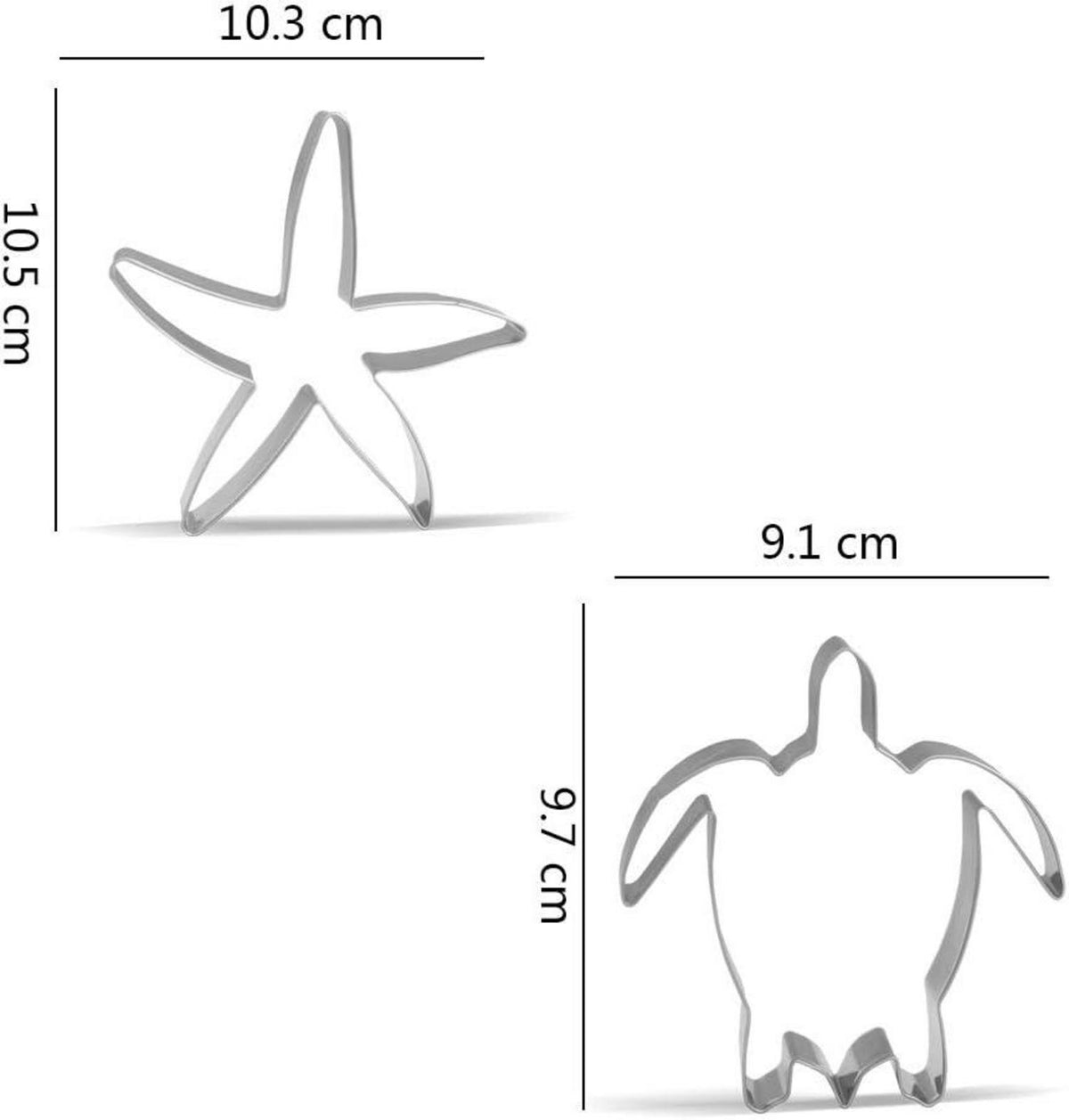 Meerestier Ausstechformen Set 8-teilig Edelstahl