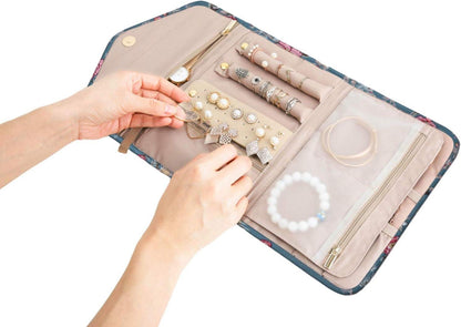 Schmuck Organizer Tasche für Reise Ringe Ohrringe Halsketten Uhren
