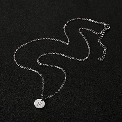 AFSTALR Damen Initialen Kette Buchstaben Anhänger mit Herzen Silber Gold