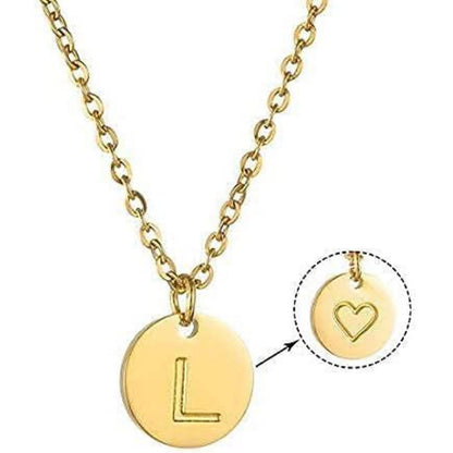 Damen Initialen Anhänger Kette Gold Silber Rosegold Herz