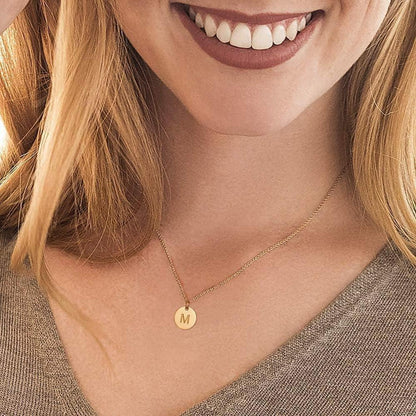 Damen Initialen Buchstaben Anhänger Halskette Gold Rosegold Silber