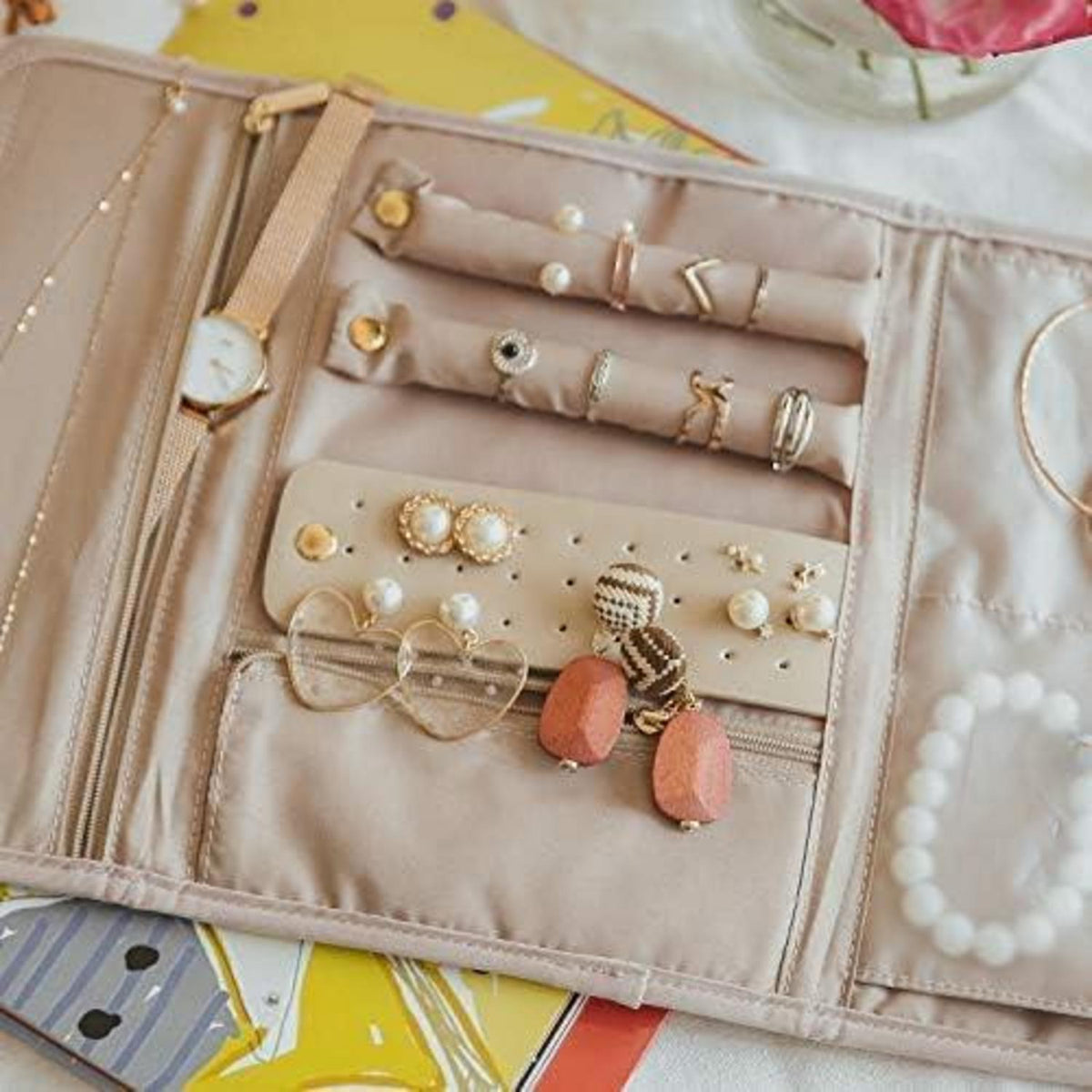 Schmuck Organizer Tasche für Reise - Reisezubehör für