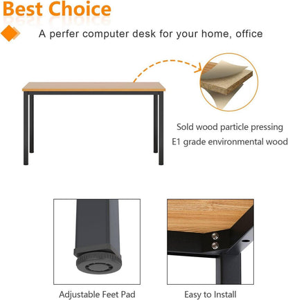 Computertisch Schreibtisch 80x40x75cm Büro Workstation Holzplatte