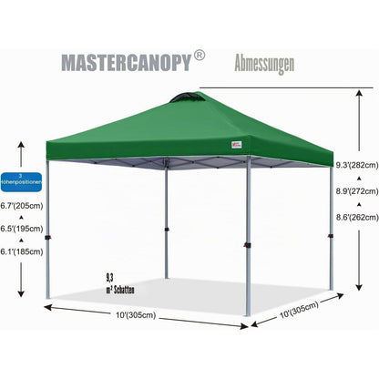 3x3 Pop-up Pavillon – Höhenverstellbar & Wasserabweisend