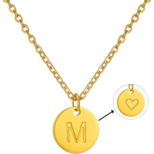 Initialen Halskette Damen Buchstaben Anhänger Edelstahl Gold