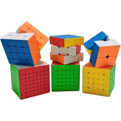 Zauberwürfel Set 6er Pack – 2x2 bis 7x7 Puzzle Cubes