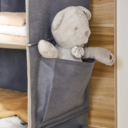 Hängeregal Organizer 6 Fächer MDF Bambus Grau verstärkt Ordnungssystem