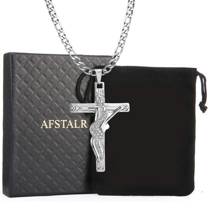 Kreuz Johnny Hallyday Anhänger Gitarre Rocker Silber Edelstahl