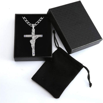 Johnny Hallyday Kreuz Anhänger Halskette Gitarre Rocker Silber Metall