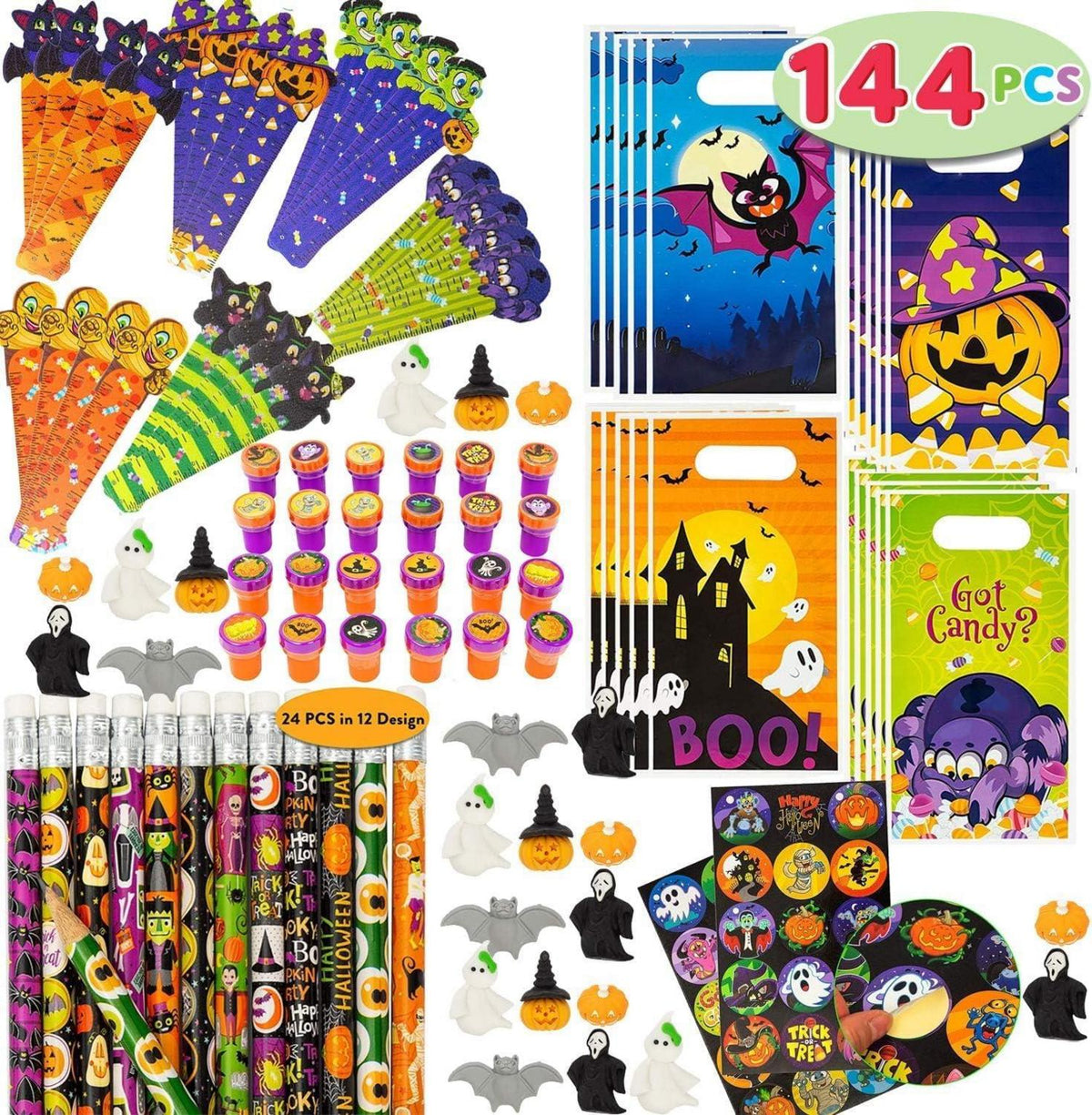 144-teiliges Halloween-Themen-Briefpapier für Kinder, Geschenkset