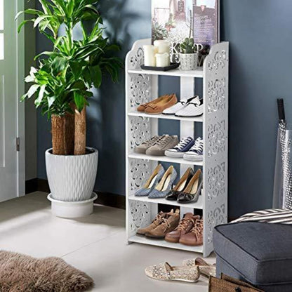 5-Etagen Schuhregal weiß – Schuhschrank für Flur & Eingang