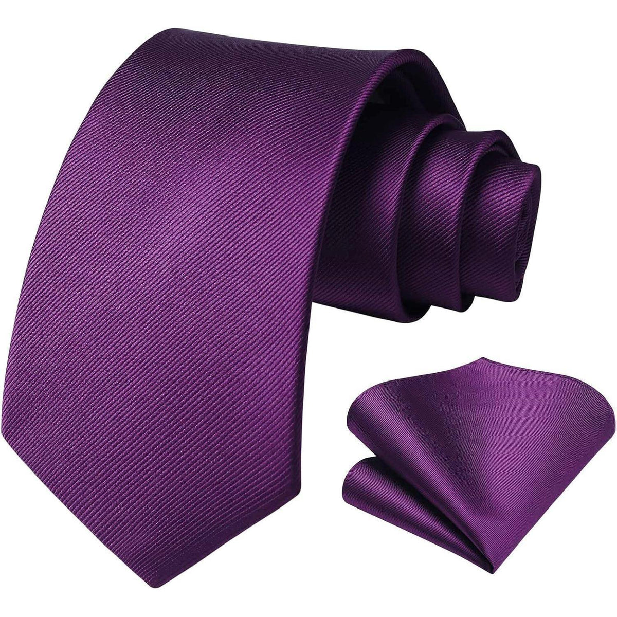 Krawatten-Set Herren Lila Einstecktuch Hochzeit Elegant