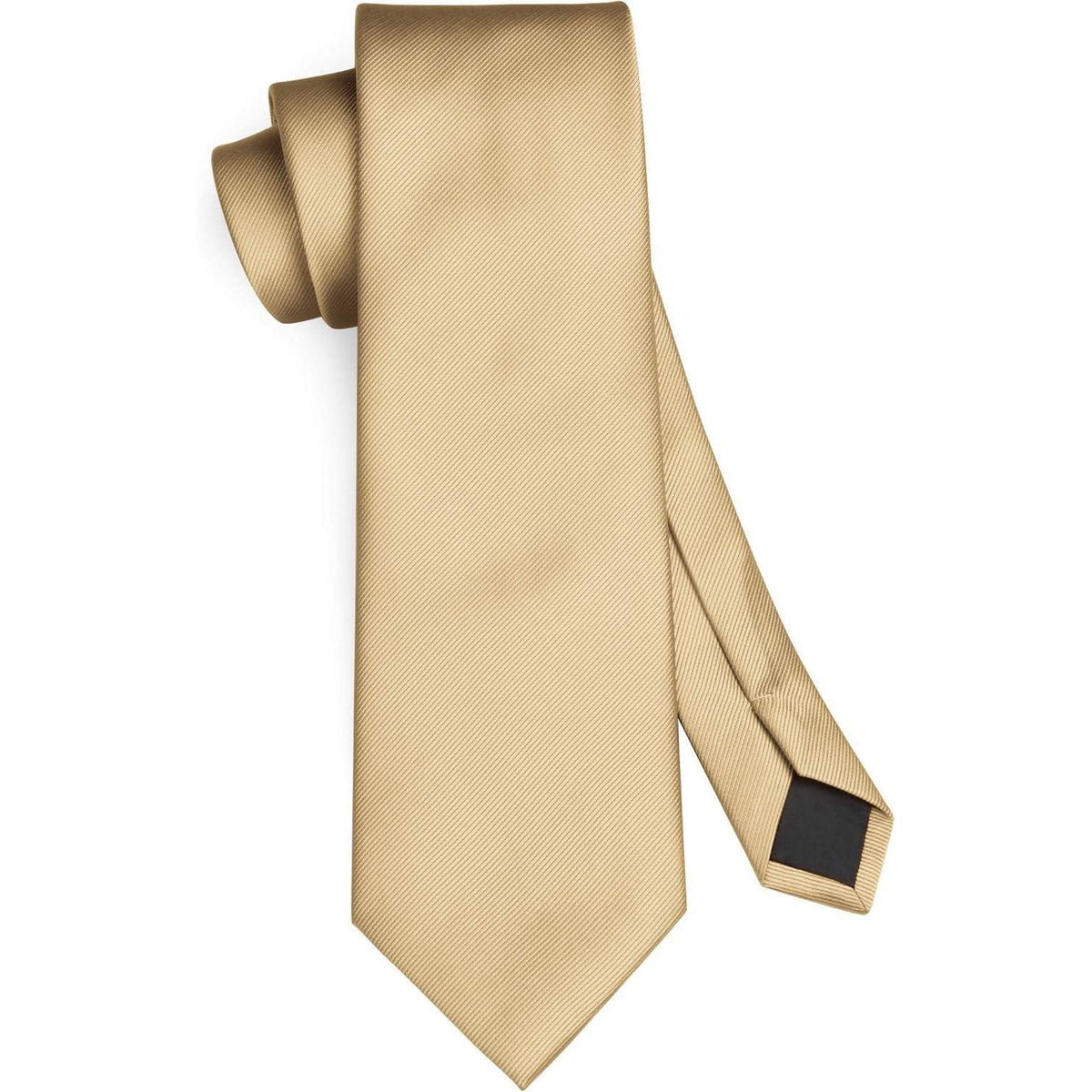 Krawatten-Set Herren mit Einstecktuch – Champagner, pflegeleicht