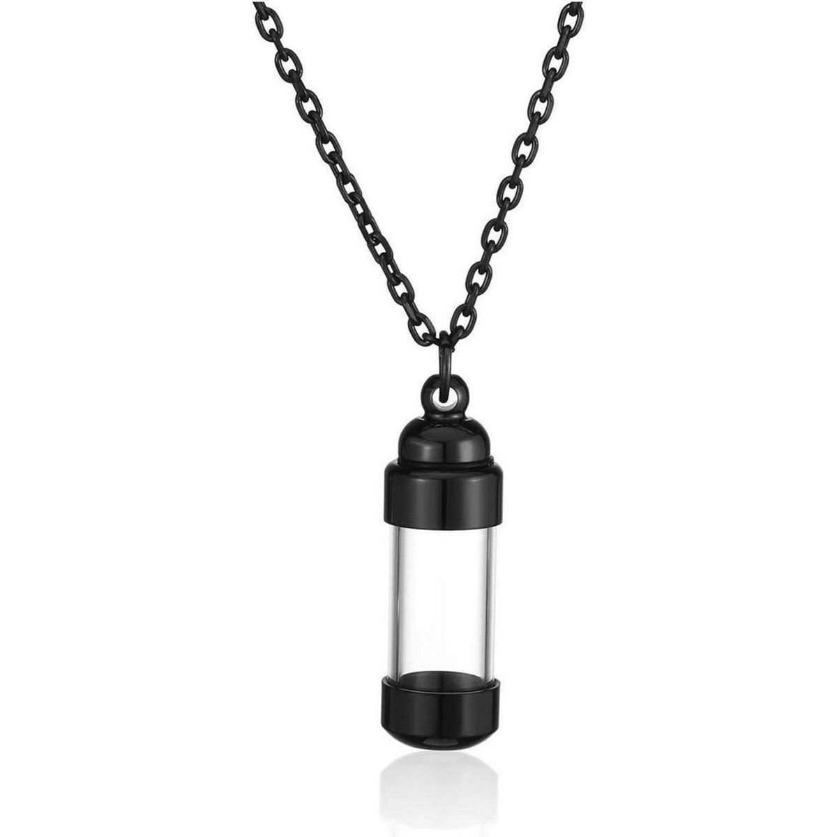 Edelstahl Asche Schmuck Flasche Anhänger Kette Gedenk Halskette