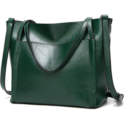 Damen Große Shopper Tasche in Lederoptik mit Schulterriemen