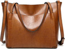 Damen Groß Shopper PU-Leder Schultertasche Umhängetasche Eimer