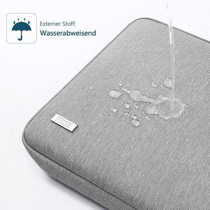 Laptoptasche 15,6 Zoll wasserdicht Notebook Hülle Schutzhülle Grau