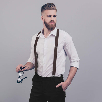 Herren Hosenträger X-Form Starken Metall Clip Elastisch