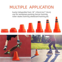 1Pack 18 Zoll zusammenklappbare Verkehrskegel orange 45 cm