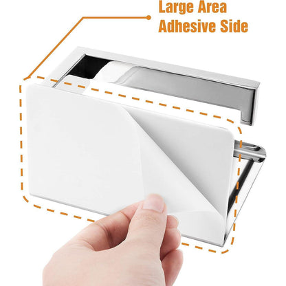 Toilettenpapierhalter mit Ablage, Edelstahl, selbstklebend