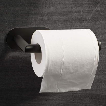 Toilettenpapierhalter ohne Bohren, matt schwarz, Edelstahl