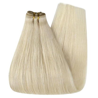 Echthaar Tressen Blond 35cm - Remy Weft Extensions