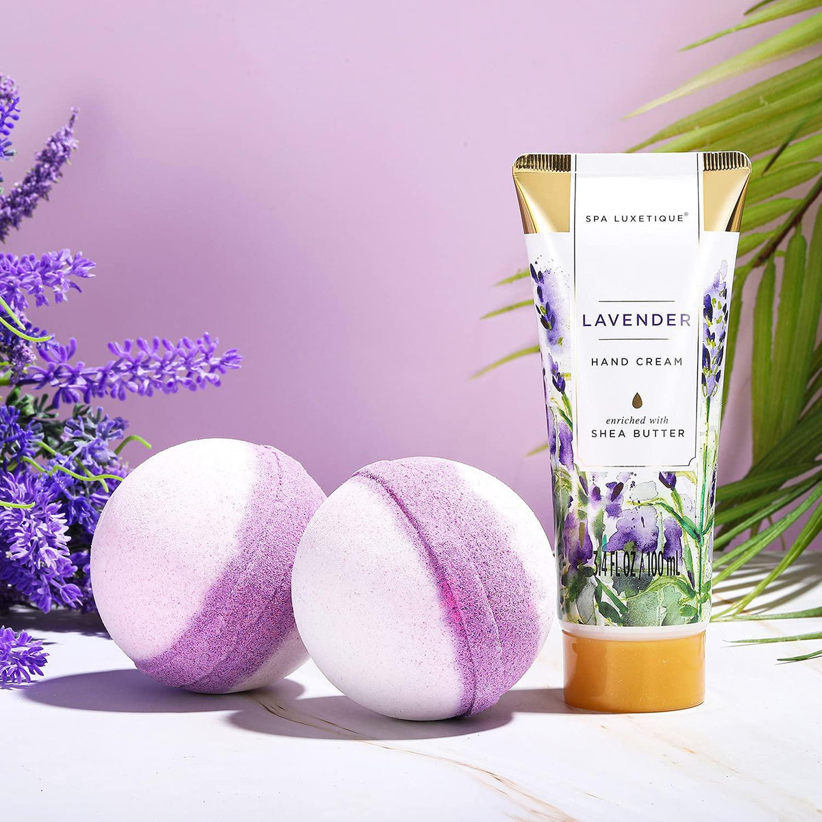 SPA LUXETIQUE Geschenkset Lavendelduft 12tlg. Badesalz Badebomben Handcreme