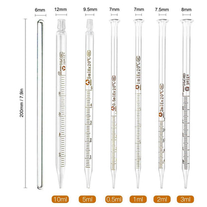 Glas Pipetten Borosilikatglas Labor Silikagel Dropper 6
