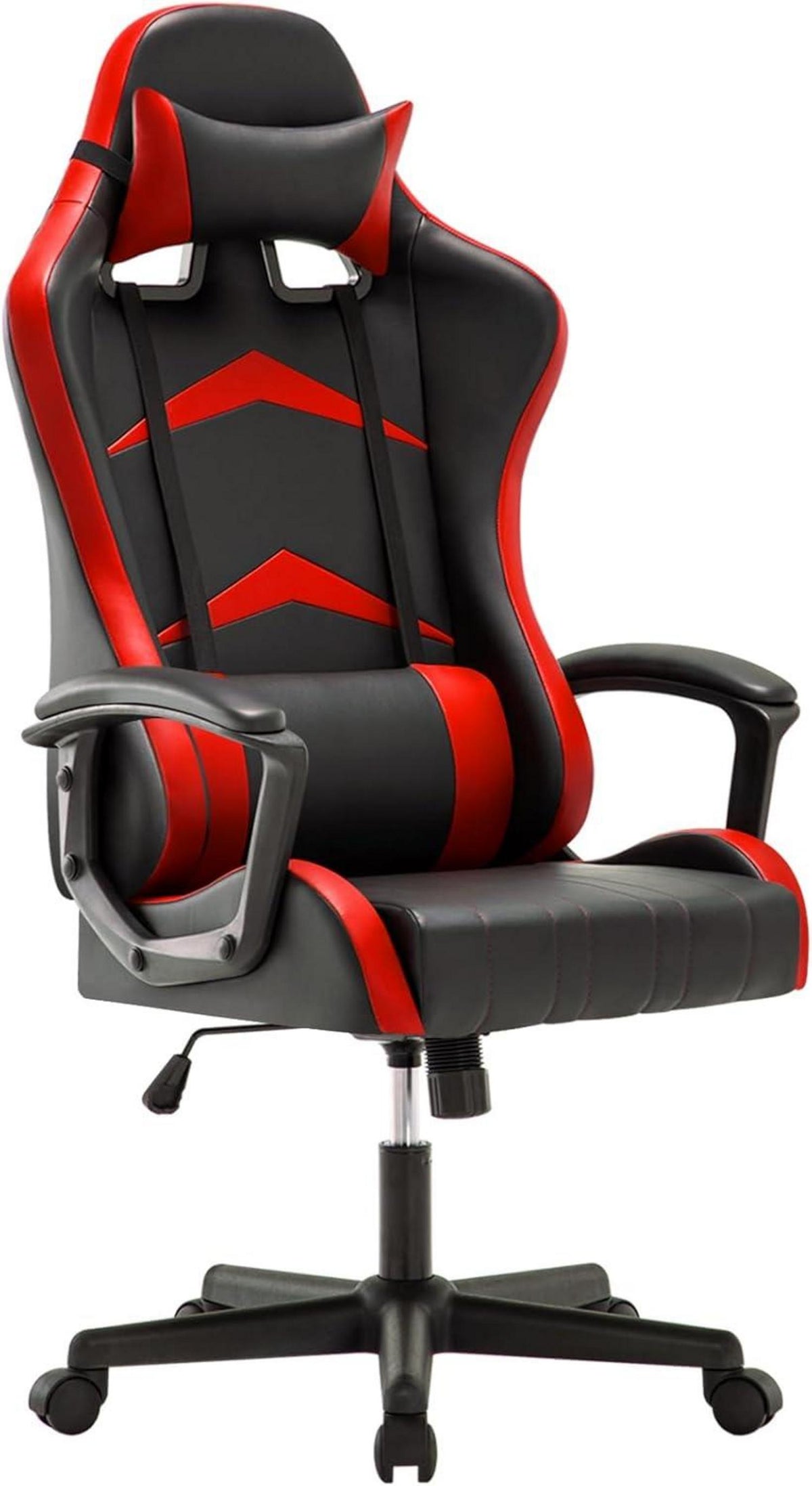 Ergonomischer Gaming Stuhl mit Verstellbarem Kissen Rot 52x49x130 cm